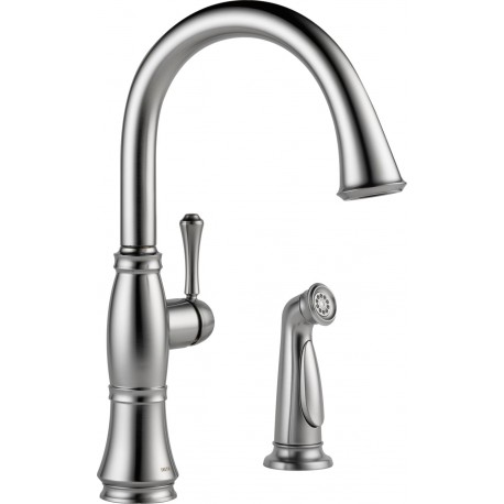 Delta 4297-DST DELTA-4297-RB-DST Single Handle Kitchen Faucet with Spray Cassidy™