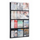 Adiroffice 640 Adjustable Pockets Clear Acrylic Hanging Magazine Rack