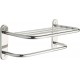Delta 43618-ST 18" Stainless Steel Towel Shelf with One Bar, Exposed Mounting in Bright Stainless - Chrome appearance