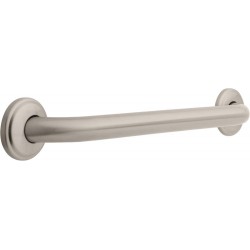 Delta 41218-ST 1A¼" C— 18" Grab Bar with Decorative Flange, Concealed Mounting