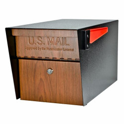 Mail Boss 7510 Mail Manager Wood Grain Mailbox, Black