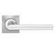 Karcher Design E 'Porto' Lever/Lever Trim for European Mortise locks (MAMO, GEMO), For Custom bored door, Satin stainless steel