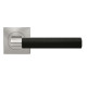 Karcher Design E 'Madeira With Leather' Lever/Lever Trim For European Mortise Locks (MAMO, GEMO),  Satin Stainless Steel
