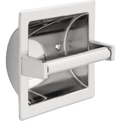 Delta 45072 Brass Recessed Paper Holder with Brass Roller in Chrome