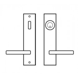 Karcher Design UEL53 Lever Handle Sets "Torinno" Tubular Entry Set - Lever/Lever (Entry, 5 1/2" Ctc)