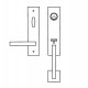 Karcher Design UETM 'Madrid' Lever/Grip Entrance Set With American Mortise Lock, For Custom Bored Door, Satin Stainless Steel