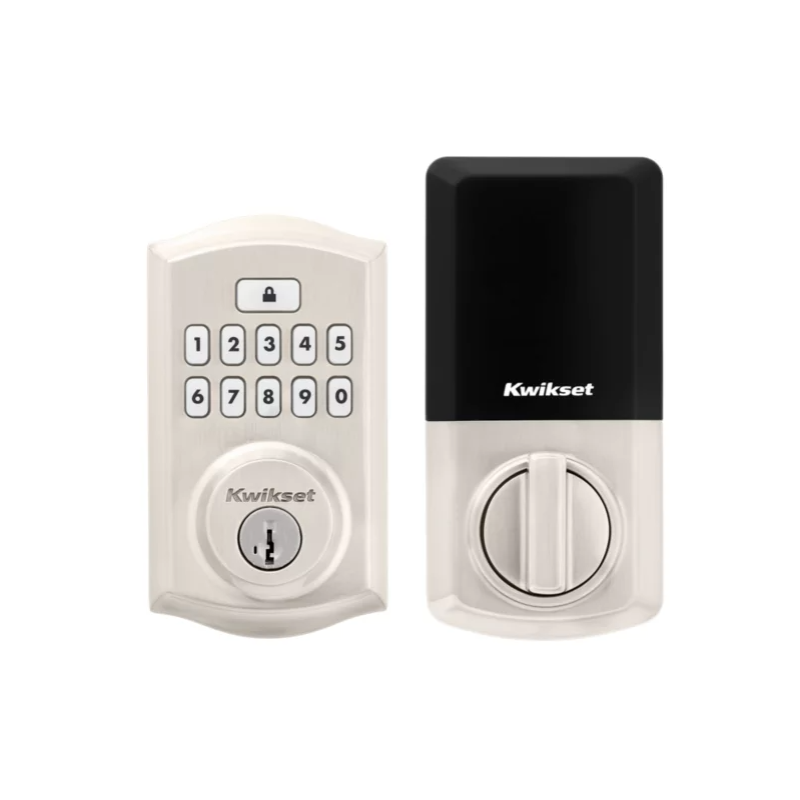 Kwikset 260 SmartCode Keypad Electronic Deadbolt, Round Corner Adj. Latch