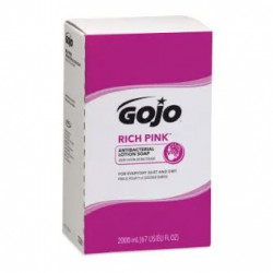 GOJO PRO 7220-04 TDX 2000 mL RICH PINK Antibacterial Lotion Soap, 4 Pack, Pink