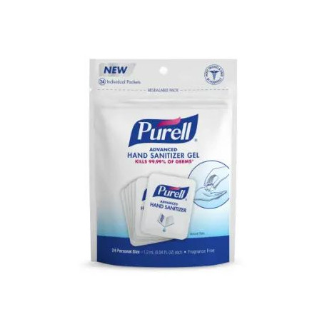 GOJO PURELL 9630-15-24CT SINGLES Advanced Hand Sanitizer Single-Use Packets - 24 Count