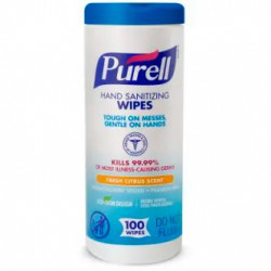 GOJO PURELL 9111-12 Hand Sanitizing Wipes - Non-Alcohol Formula 100 Count Canister