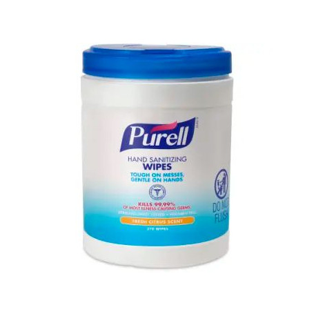 GOJO PURELL 9113-06 Hand Sanitizing Wipes - Non-Alcohol Formula 270 Count Canister