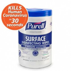 GOJO PURELL 9340-06 Healthcare Surface Disinfecting Wipes, 6 Pack