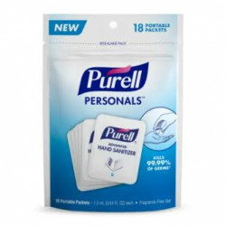 GOJO PURELL 9630-15-18CT Personal Advanced Hand Sanitizer Portable Packets, 15 Pack