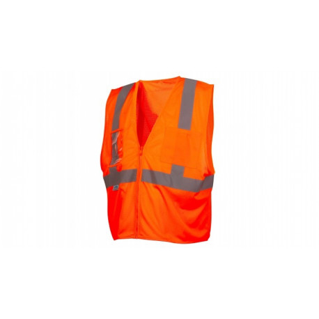 Pyramex RVZ2120CP Class 2 Economy Vest w/Clear Pocket - Orange