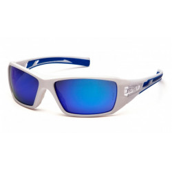 Pyramex SWBL10465D Velar Ice Blue Mirror Lens w/White & Blue Frame