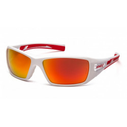 Pyramex SWR10455D Velar Sky Red Mirror Lens w/White & Red Frame