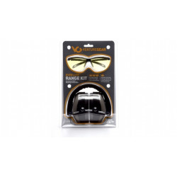 Pyramex VGCOMBO8630 Ever-Lite Black Frame/Amber Lens with PM8010 Gray Earmuff