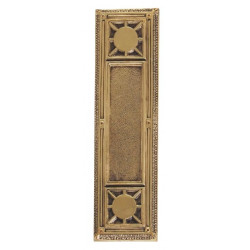 Brass Accents A04-P720 Nantucket Push and Pull Plate - Exterior 3-3/4" x 13-7/8"