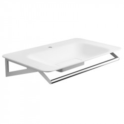 Ponte Giulio B46CMM1 Acrylic Stone Sink With Stainless Steel Hand Pull / Towel Bar