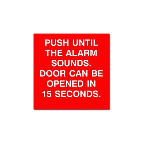 Detex 101906 Push Until Alarm Sounds- Door Can Be Opened In 15/30 Seconds