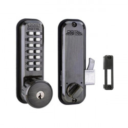 Lockey 2500 KO Mechanical Keyless Hook Bolt Sliding Door Lock With Key Override