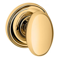 Baldwin Hardware Estate Series 5025 Egg Door Knob Set w/ 5048 Rose, 2-3/8" Backset