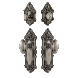 Grandeur Grande Victorian Plate w/ Eden Prairie Knob & Matching Deadbolt