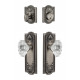 Grandeur Parthenon Plate w/ Biarritz Crystal Knob & Matching Deadbolt