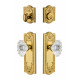 Grandeur Parthenon Plate w/ Biarritz Crystal Knob & Matching Deadbolt