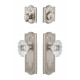 Grandeur Parthenon Plate w/ Biarritz Crystal Knob & Matching Deadbolt