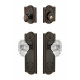 Grandeur Parthenon Plate w/ Biarritz Crystal Knob & Matching Deadbolt