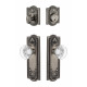 Grandeur Parthenon Plate w/ Bordeaux Crystal Knob & Matching Deadbolt