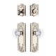 Grandeur Parthenon Plate w/ Bordeaux Crystal Knob & Matching Deadbolt