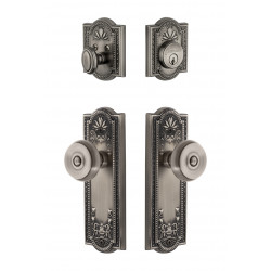 Grandeur Parthenon Plate w/ Bouton Knob & Matching Deadbolt