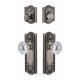 Grandeur Parthenon Plate w/ Fontainebleau Crystal Knob & Matching Deadbolt