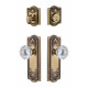 Grandeur Parthenon Plate w/ Fontainebleau Crystal Knob & Matching Deadbolt