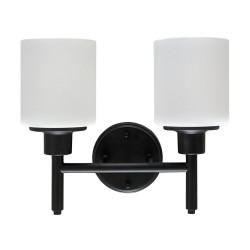 Design House 556191-BLK Aubrey 2-Light Wall Light In Matte Black