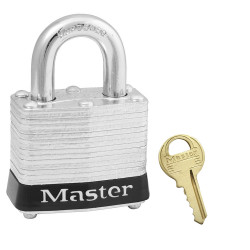 Master Lock 3 Laminated Steel Safety  Padlock (40mm) w/ Colored Bumper