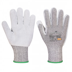 Portwest A674 CS Cut F13 Leather Glove, Gray