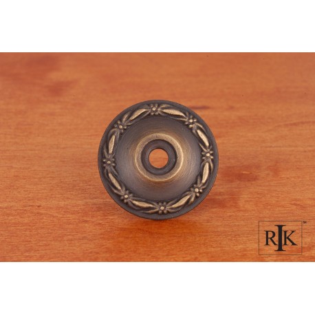 RKI BP BP490 DN Flat Deco-Leaf Knob Backplate