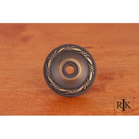 RKI BP Flat Deco-Leaf Knob Backplate