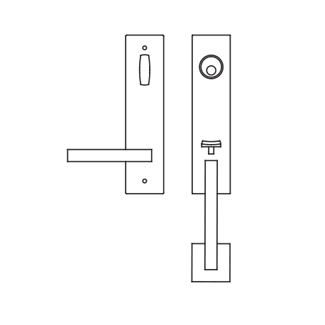 Karcher Design UET-60 Studio One Tubular Entryset, Grip/Lever