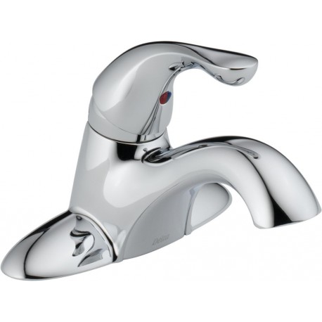 Delta 500-DST Single Handle Centerset Lavatory Faucet - Less Pop-Up in Chrome Classic