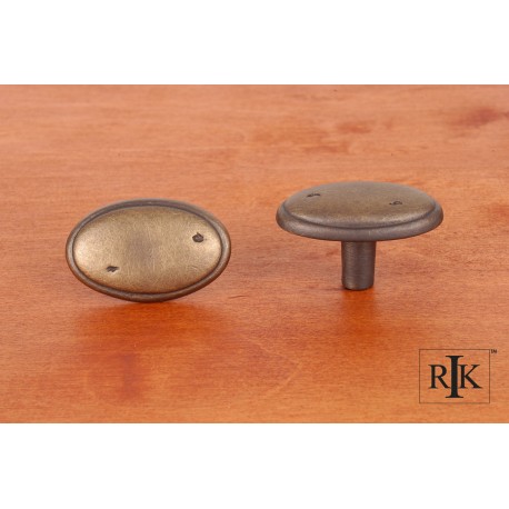 RKI CK CK 712AE 712 Distressed Oval Knob with Ring Edge