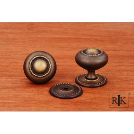 RKI CK CK 1213 BL 121 Rope Knob with Detachable Back Plate