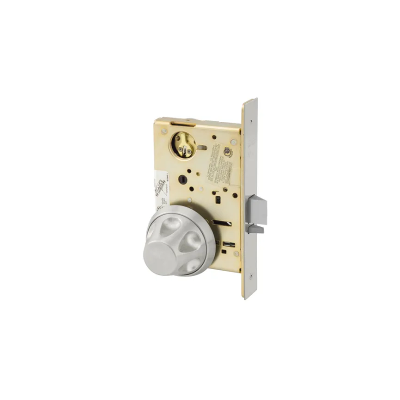 Sargent 7800 Series Mortise Lock w/ Behavioral Health Knob Trim (BHD), Satin Stainless Steel