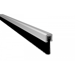 Pemko 5041 Brush Gasket w/ Mortise Aluminum Retainer & 13/32" Insert, Mill Finish Aluminum