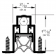 Pemko 434 Full-Mortise Automatic Door Bottom, Finish-Mill Finish Aluminum