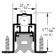 Pemko 434 Full-Mortise Automatic Door Bottom, Finish-Mill Finish Aluminum
