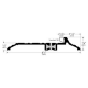 Pemko 253x226 Latching Panic Saddle Threshold, 7/8" H
